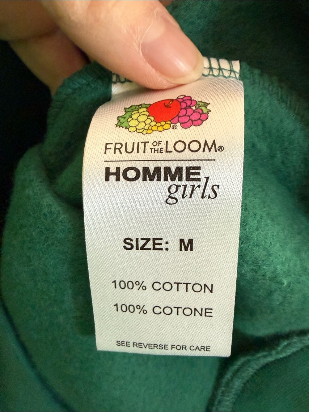 NWT HommeGirls x Fruit Of The Loom Sweatshirt Size Medium - Picture 5 of 8